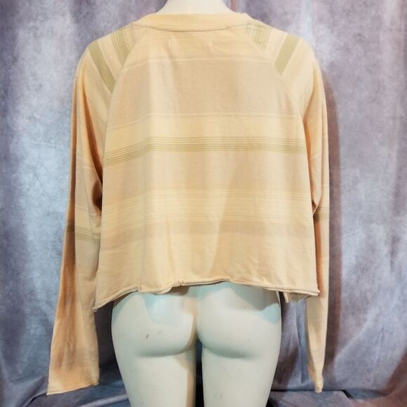 Free People Prosecco‎ Baja Stripe Long Sleeve Crewneck Tee Size Small - Picture 4 of 8